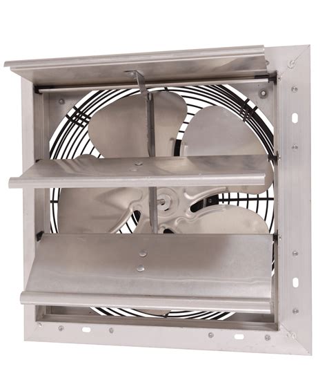 Shutter Mounted Wall Exhaust Fan 12 Inch W 9 Cord And Plug 900 Cfm Var
