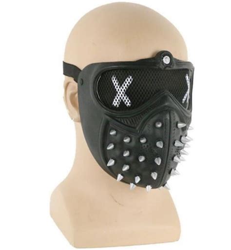 Watch Dogs 2 Wrench Cosplay Mask Rivet Face Mask Pvc Accessories Black