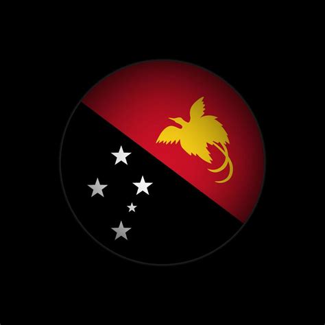 Country Papua New Guinea Papua New Guinea Flag Vector Illustration