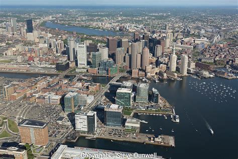 Seaport District And Downtown Aerial View Boston Ma Steve Dunwell