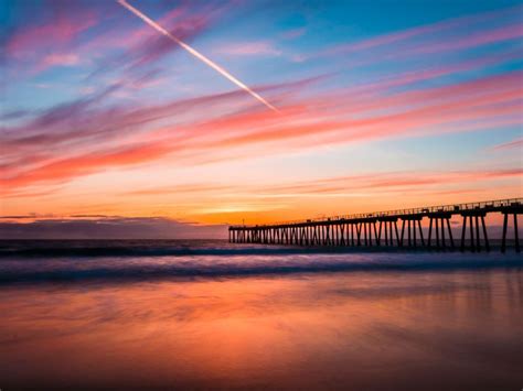 Hermosa Beach Pier Sunset Paz En Mi Vida