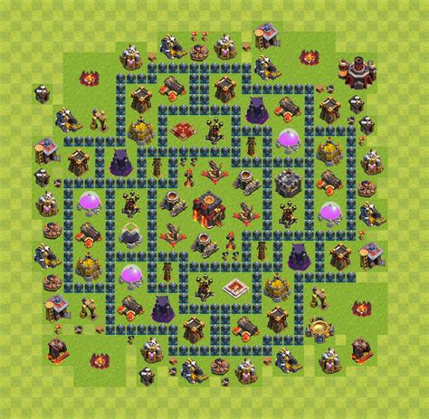 Gute Base Rathaus Level 10 für Verteidigung - COC Clash of Clans - TH10