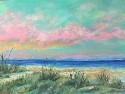Calm And Soft Pink Sunset On The Florida Coastline Original 12 X 18