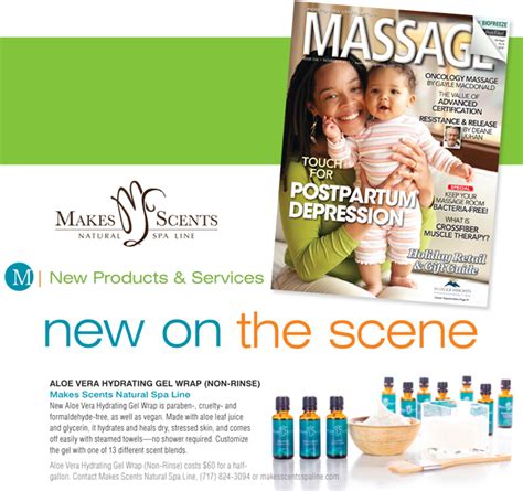 Massage Mag Ad Nov15 2 Makes Scents Natural Spa Linemakes Scents