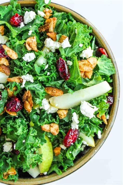 Cranberry Kale Salad With Cardamom Spiced Almonds And Homemade