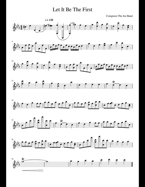 James bay let it go sheet music notes chords download rock. Let It Be The First sheet music for Piano download free in PDF or MIDI