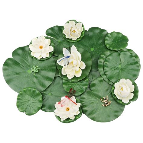 Buy Micbutty 21 Pieces Lily Pads For Ponds Artificial Water Floating