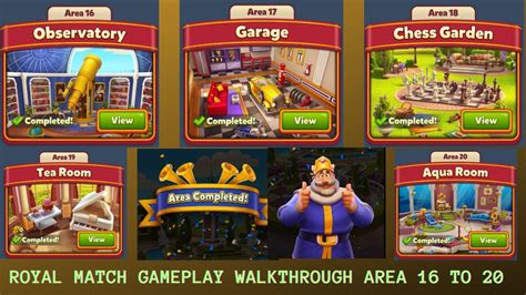 Royal Match Gameplay Area 16 To 20 Walkthrough - YouTube