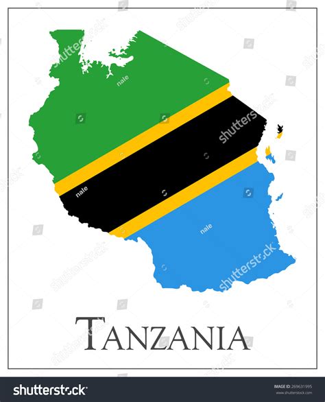 Vector Illustration Tanzania Flag Map Used Stock Vector Royalty Free