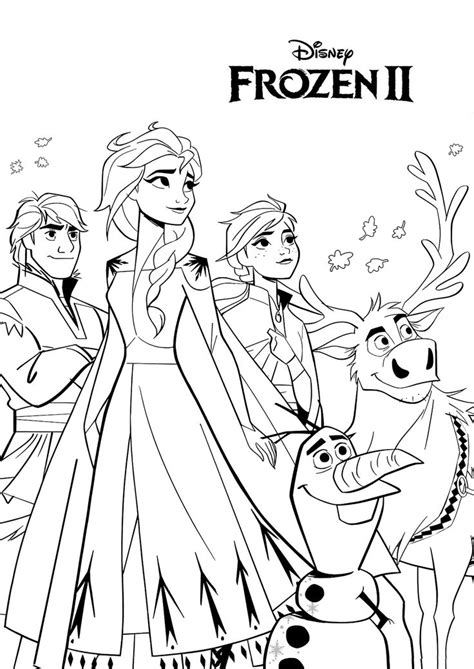 Disney princess coloring pages in line theotix. Frozen 2 to print - Incredible Frozen 2 coloring page to ...