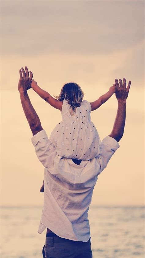 Father And Daughter Daughter Sitting On Dad Shoulder Love Hd Phone Wallpaper Peakpx