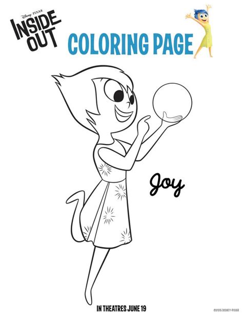Joy coloring page inside out. Disney Pixar Free Printable Inside Out Joy Coloring Sheet ...