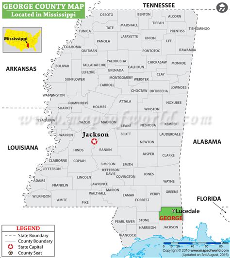 George County Map Mississippi