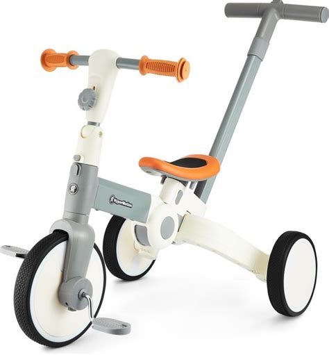 Hypermotion Grijs Loopfiets Kinderfiets Jaar Driewieler Met Duwstang