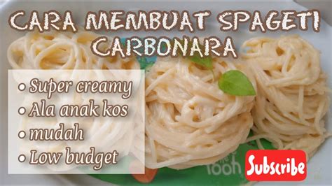 Tapis spaghetti dan tuang sedikit minyak zaitun dan kacau sebati supaya spaghetti tidak melekat. CARA MEMBUAT SPAGHETTI CARBONARA || SPAGHETTI CARBONARA ...