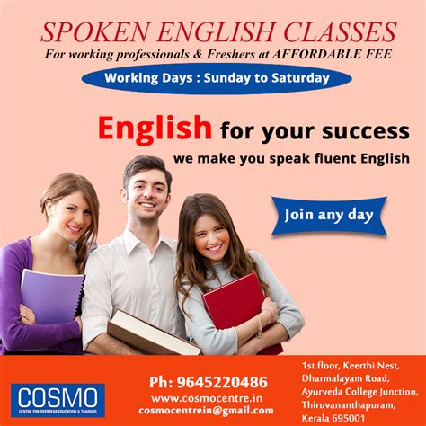 Best Spoken English Classes In Trivandrum And Kochi Cosmo Centre