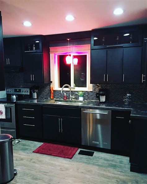 Awasome Kitchen Design Red And Black Decor