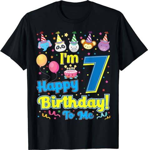 Happy Birthday To Me Im 7 Years Old 7th Birthday Party T T Shirt
