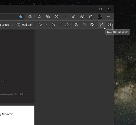 Microsoft Edge Now Supports Full Screen View In Pdf Reader Allows