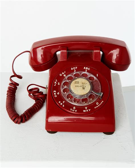 Te010 Red Rotary Phone Prop Rental Acme Brooklyn