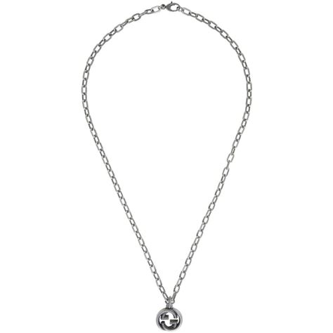Gucci Silver Small Interlocking G Chain Necklace In Metallic For Men Lyst