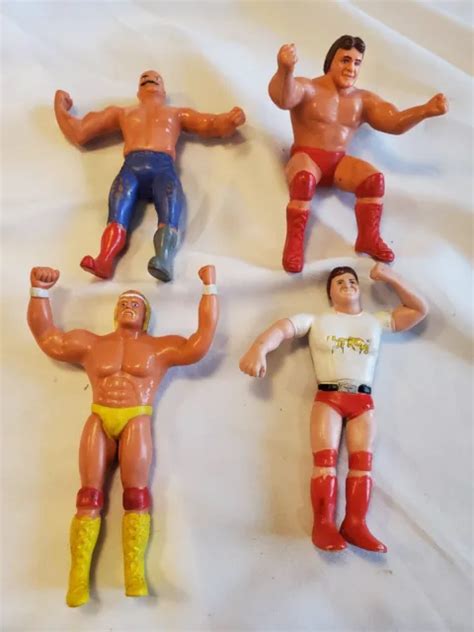 Wwf Wwe Bendable Wrestling Figures Hulk Hogan Roddy Piper Iran Sheik