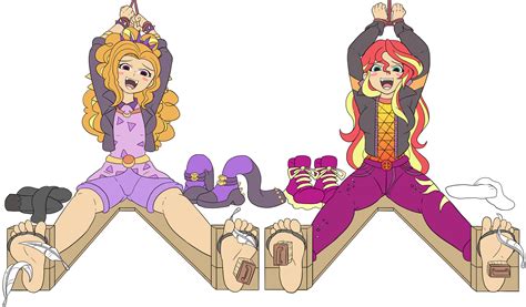 Adagio Dazzle And Sunset Shimmer Tickling By Icicle Wicicle 1517 On