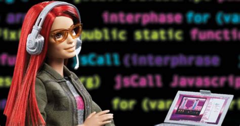 Barbie has a new career as a game developer. What is she coding