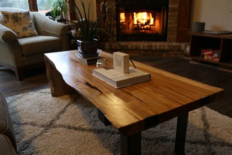 Live Edge Hickory Coffee Table Etsy