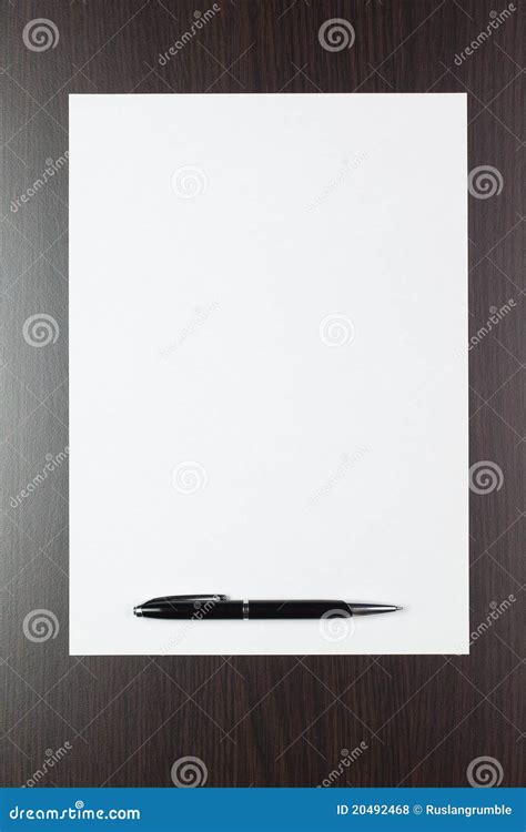 Blank Sheet Of Paper Royalty Free Stock Photos Image 20492468