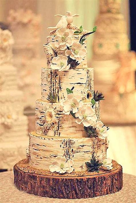 Must See Rustic Woodland Themed Wedding Cakes Wedding Forward Wedding Cake Inspiration