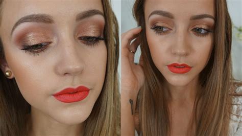 Neon Coral Lips Makeup Tutorial Youtube