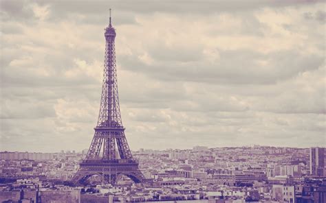 Town Eiffel Tower Paris France Attractions Buildings Sky