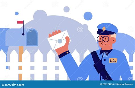 Correo De Oficina De Postman Y Servicio Expreso Correspondencia De