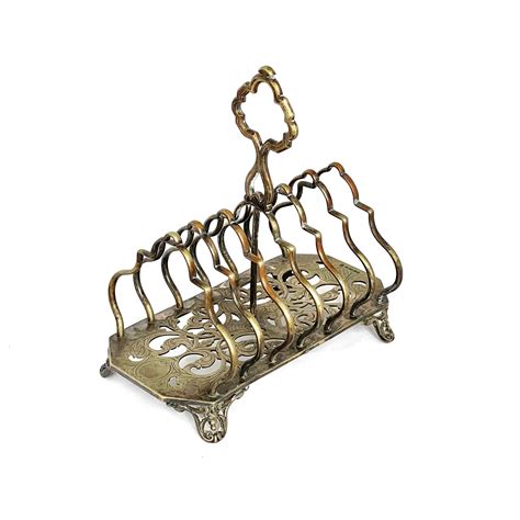 antique silver plated toast rack six slice toast rack etsy