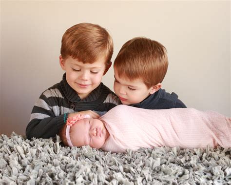 Guys And Dolls Photography Newborn Brothers With Newborn Sister Photo