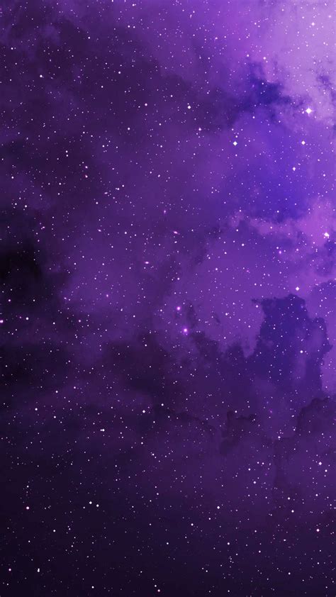 Download Kawaii Purple Starry Sky Wallpaper