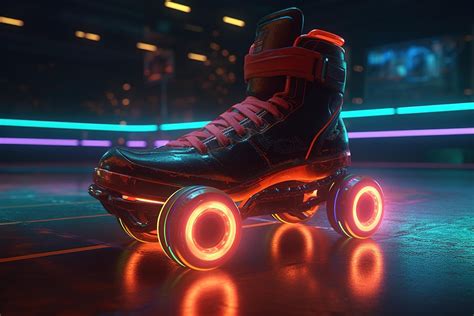 Premium Ai Image Generative Ai Roller Skate In Cyberpunk Style Disco