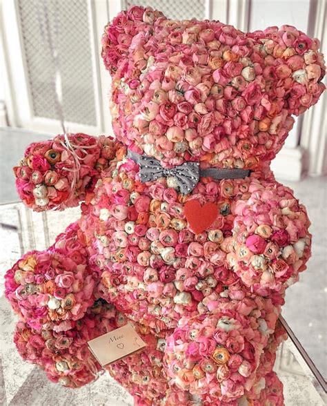 Lux Ultimate Timing Teddy Bear Made Of Real Flowers Valentines Day
