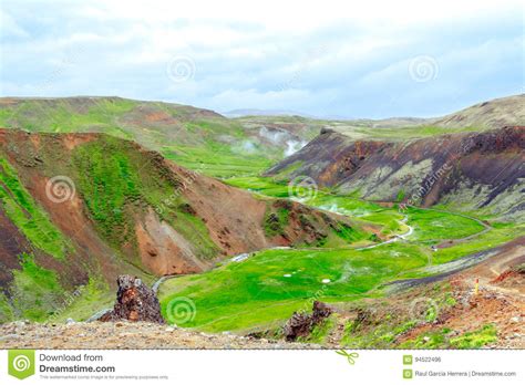 Wonderful Icelandic Nature Colorful Steam Valley Of The South Iceland