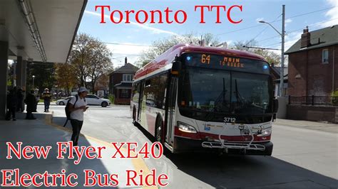 Toronto Ttc New Flyer Xe Electric Bus Ride On Route Main Youtube
