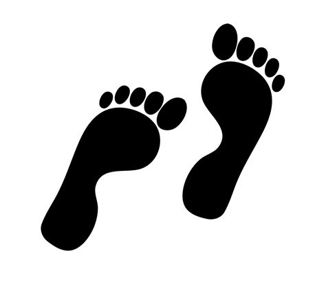 Free Black And White Footprints Download Free Black And White Footprints Png Images Free