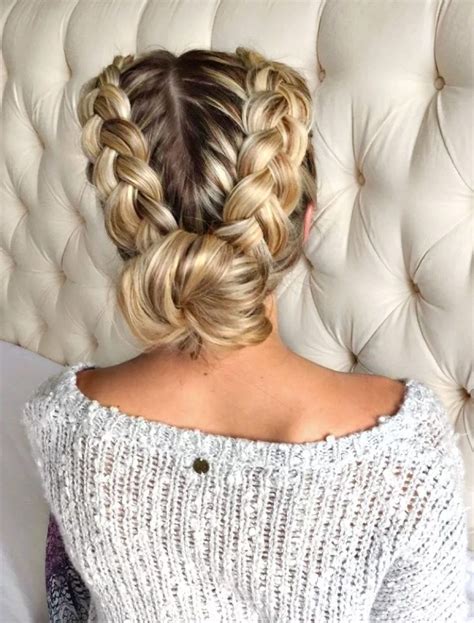 15 Collection Of Side Bun With Double Loose Braids