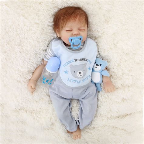 Silicone Reborn Baby Dolls Lifelike Look Real Newborn Cute Baby Boy