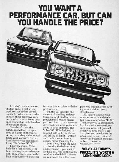1979 Volvo 242 Gt Classic Vintage Print Ad