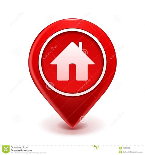 Home Icon Pin Stock Vector Illustration Of Marker Positioning 26589119