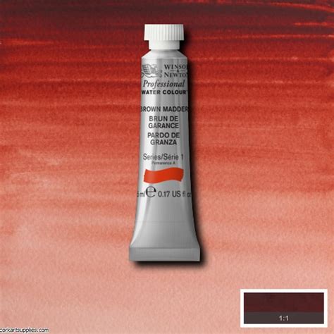 Artists Watercolour 5ml Brown Madder Cork Art Supplies Ltd