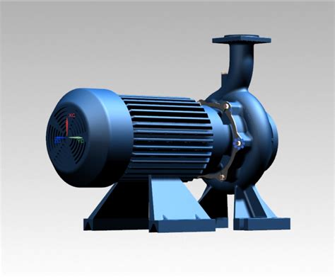 3d Close Coupled Centrifugal Water Pumps Design Cad Block Details Dwg