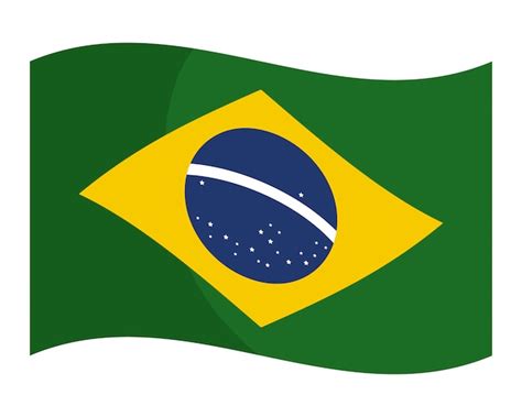 Bandera De Brasil Ilustración De Vector Plano Aislado Vector Vector