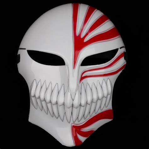 Bleach Cosplay Kurosaki Ichigo Bankai Hollow State White Full Halloween Mask Free Shipping In